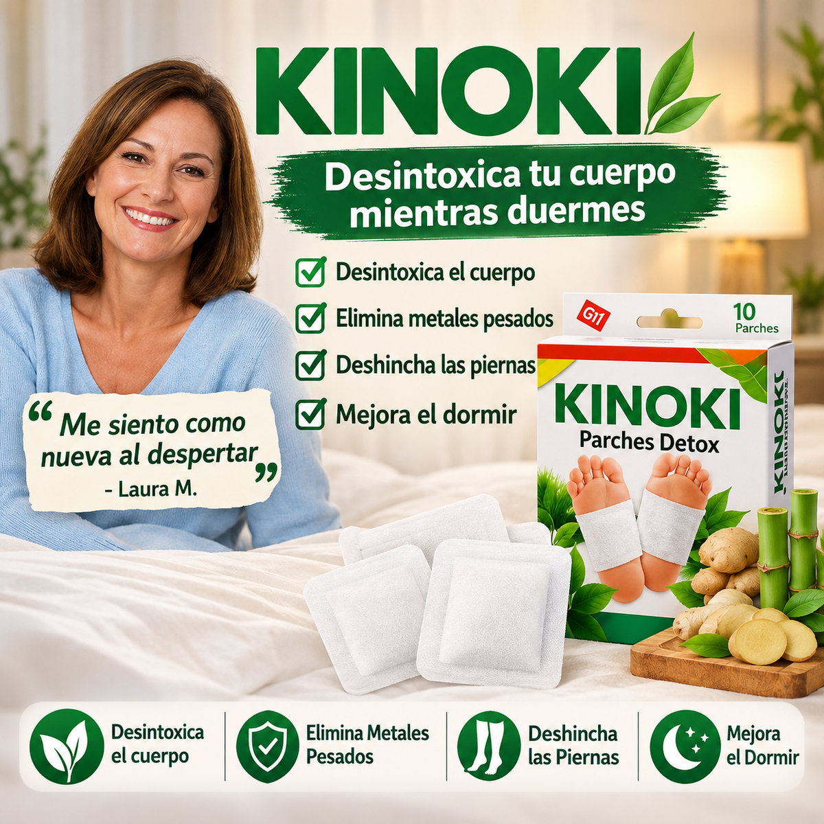 Kinoki™ | Póntelo antes de dormir y siente el cambio al despertar
