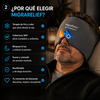 MigraRelief™ 360° Pro - Gorro Térmico Alivio Instantáneo