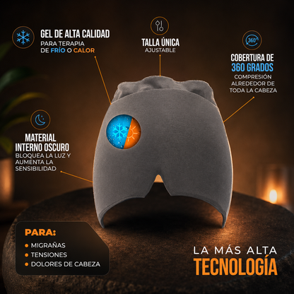 MigraRelief™ 360° Pro - Gorro Térmico Alivio Instantáneo