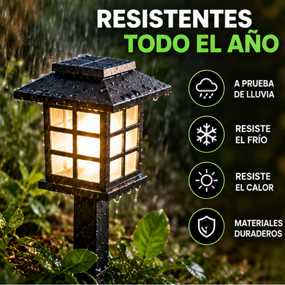 LumiGarden™ 4 Lámparas Solares LED – Ilumina y transforma tu jardín sin cables