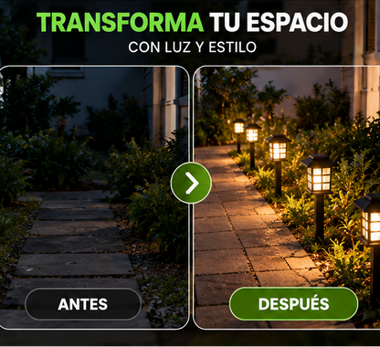 LumiGarden™ 4 Lámparas Solares LED – Ilumina y transforma tu jardín sin cables