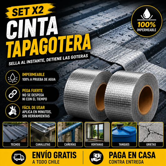 ButylSeal™ – 2 Cintas Tapagoteras Impermeable 10cmx5 metros