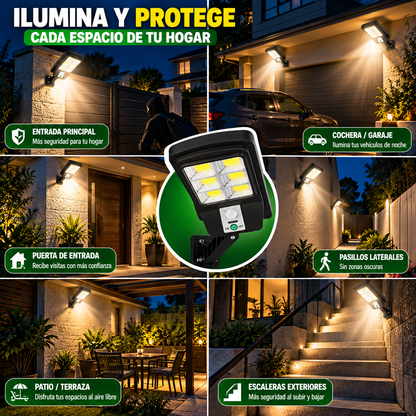 Pack 4 Focos Solares Con Sensor – Ilumina los puntos oscuros de tu hogar sin cables