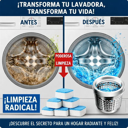 CleanWash Tabs™ | Pastillas Limpiadoras para Lavadora