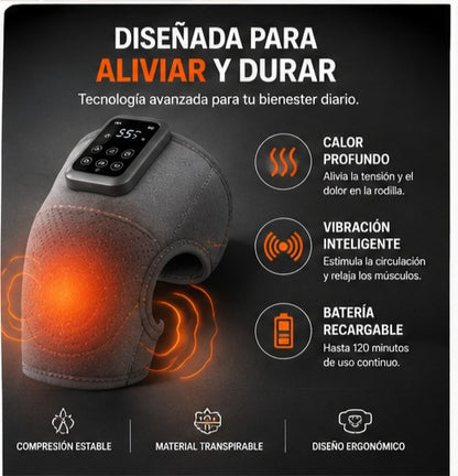 KneeRelief Pro™ – Rodillera Térmica con Masaje EMS