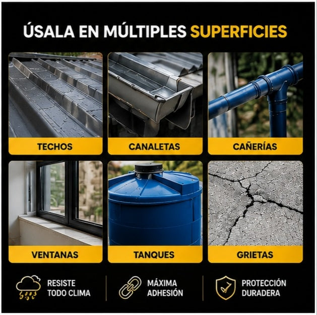 ButylSeal™ – 2 Cintas Tapagoteras Impermeable 10cmx5 metros